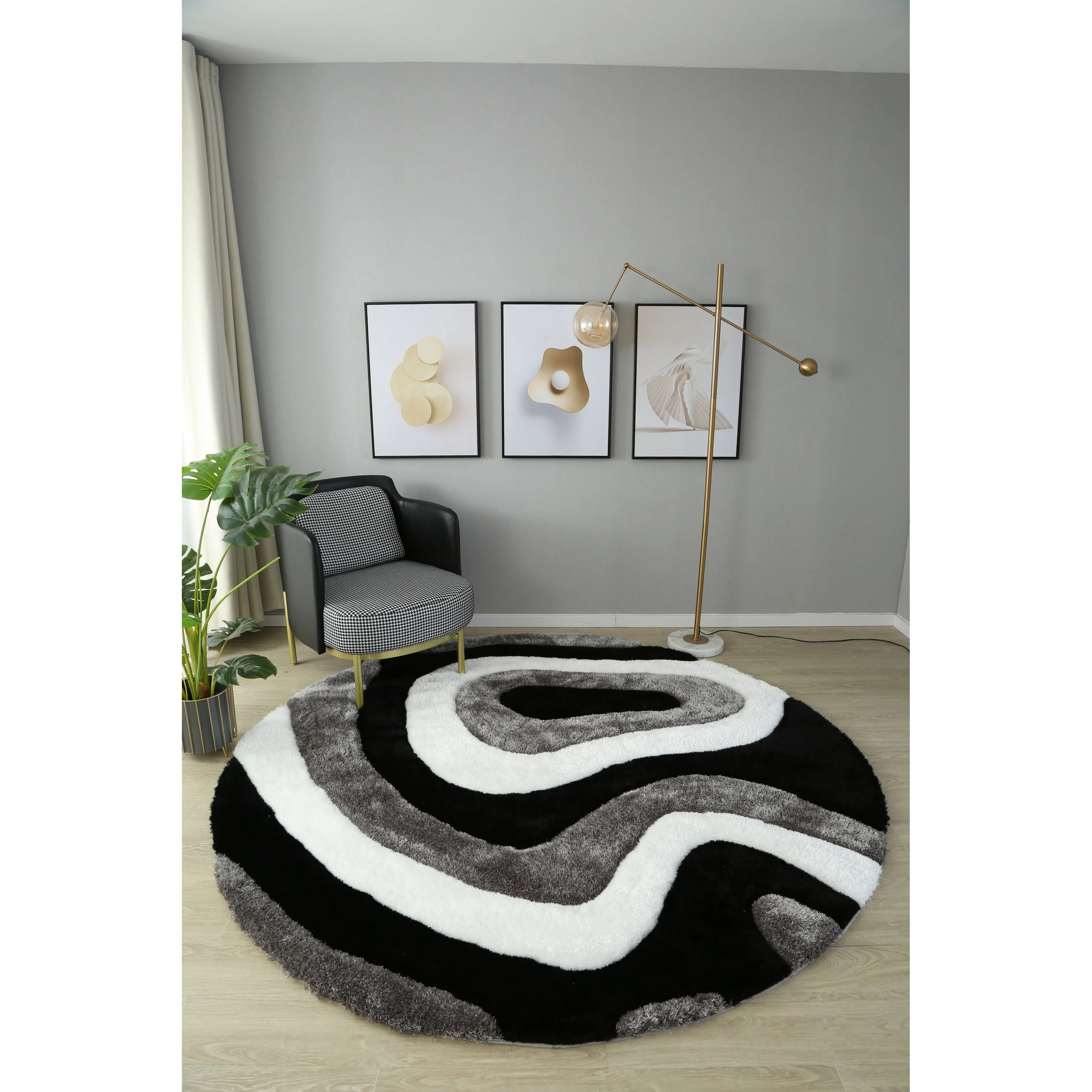 Mateos Shag Abstract Designed Area Rug