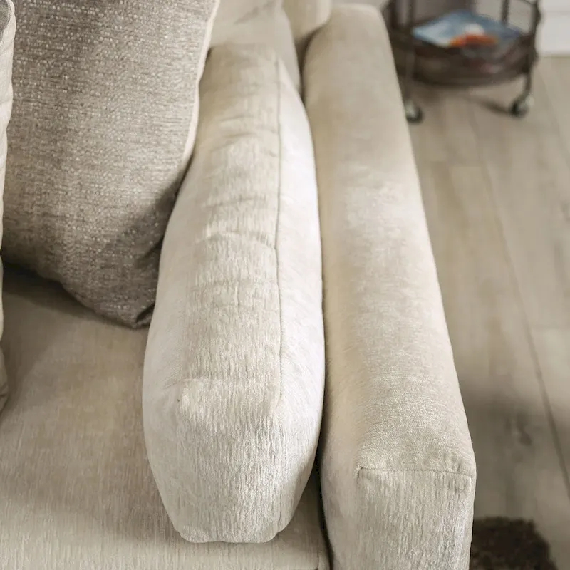 Breward Transitional Beige Chenille Padded 2-Piece Sofa Set by Furniture of America