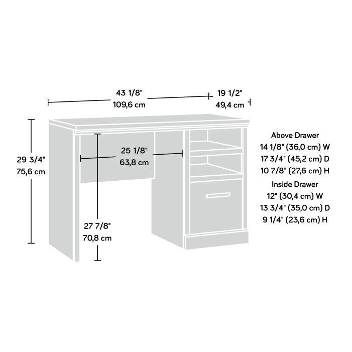 Aspen Post Single Ped Desk Pmo