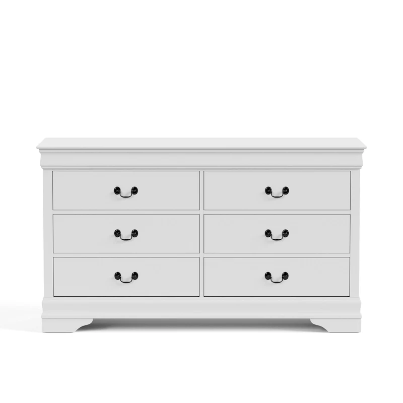 Furniture of America Devi Traditional Solid Wood 6-Drawer Dresser