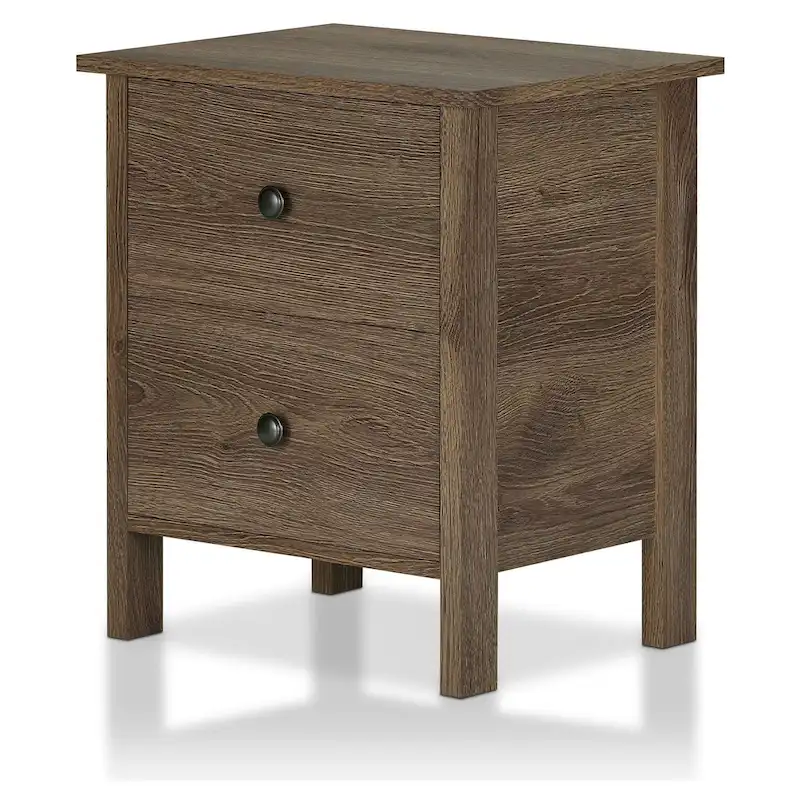 Mulgrew Rustic Distressed Walnut Engineered Wood 3-Drawer Nightstand by Carbon Loft