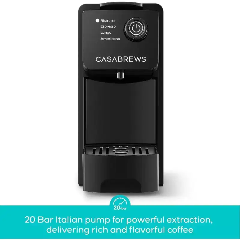 CASABREWS CM7036E, 20 Bar Espresso Machine for Nespresso Original Pods, Black