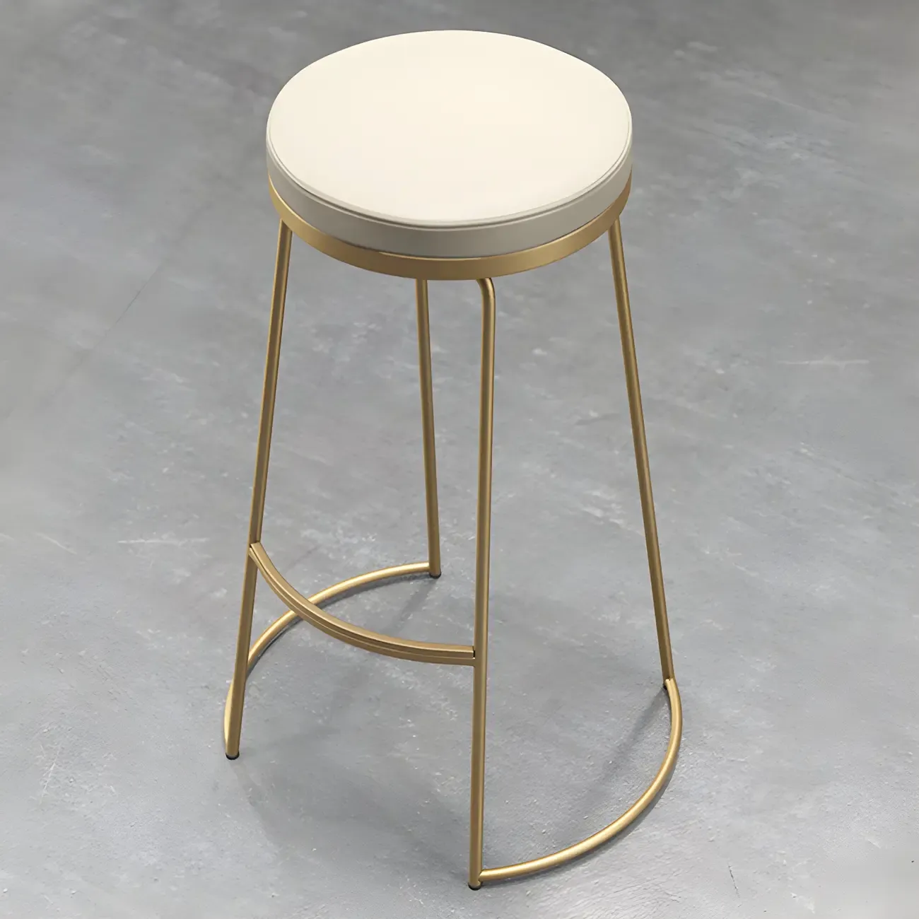 Industrial Metal Leather Seat Bar Stools Counter Height