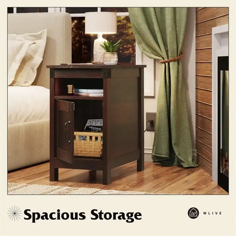 End Table with Charging Station - 13.4