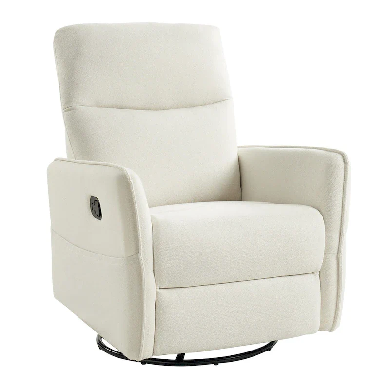 Curtis Rocker Swivel Recliner with Two Side Pockets by