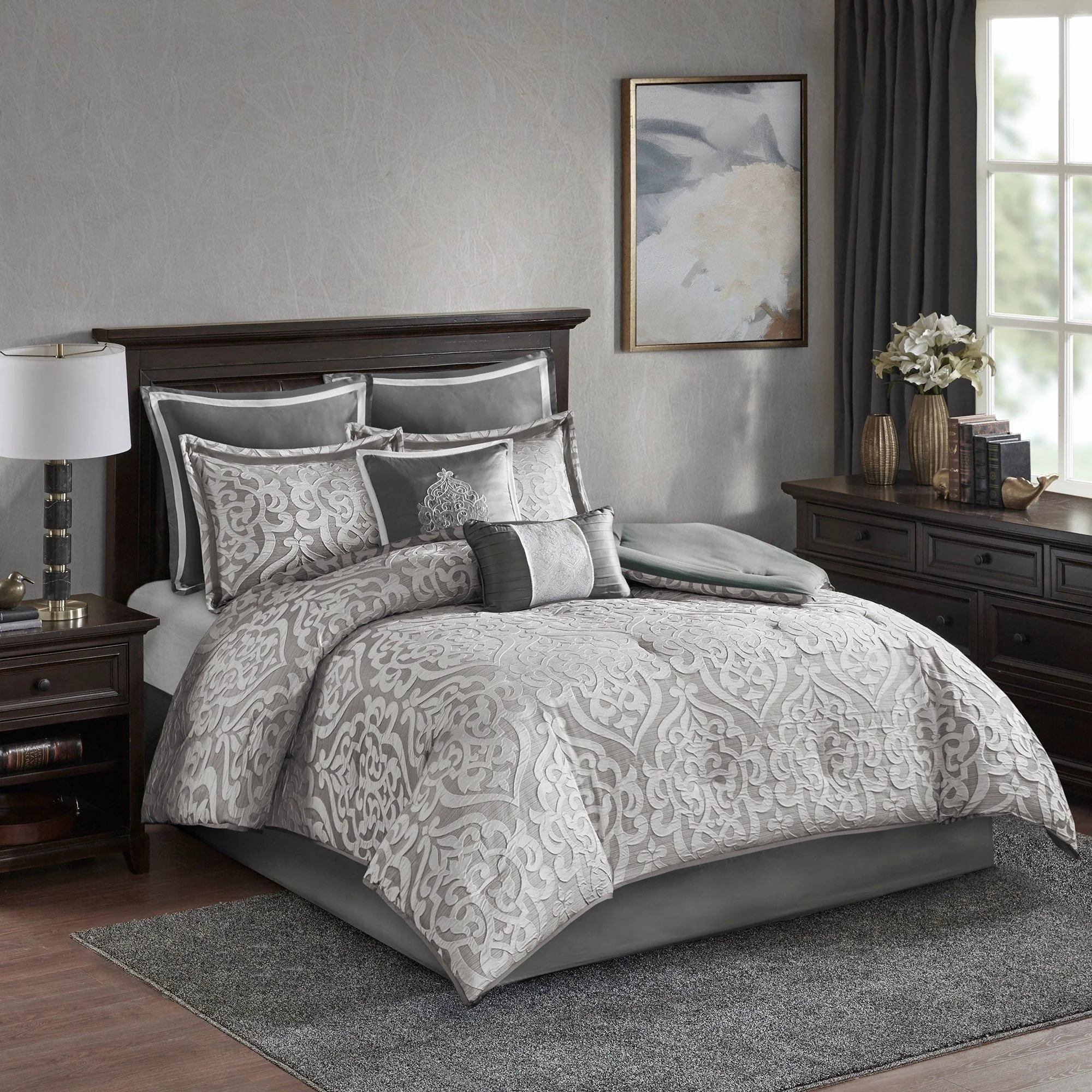 Madison Park Dillon 8 Piece Jacquard Comforter Set