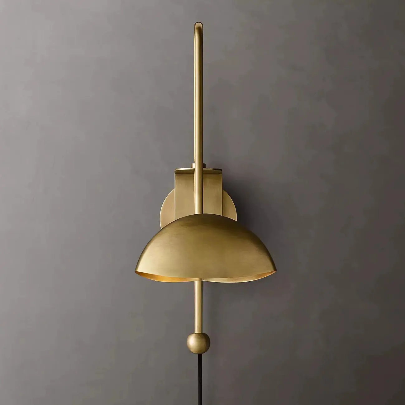 1-Light Copper Shade Swing Arm Wall Light