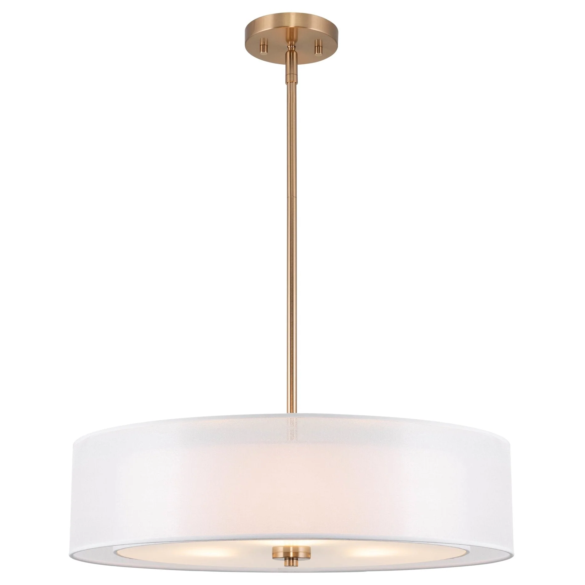 Lindos 20 Modern 3-Light Double Drum Chandelier