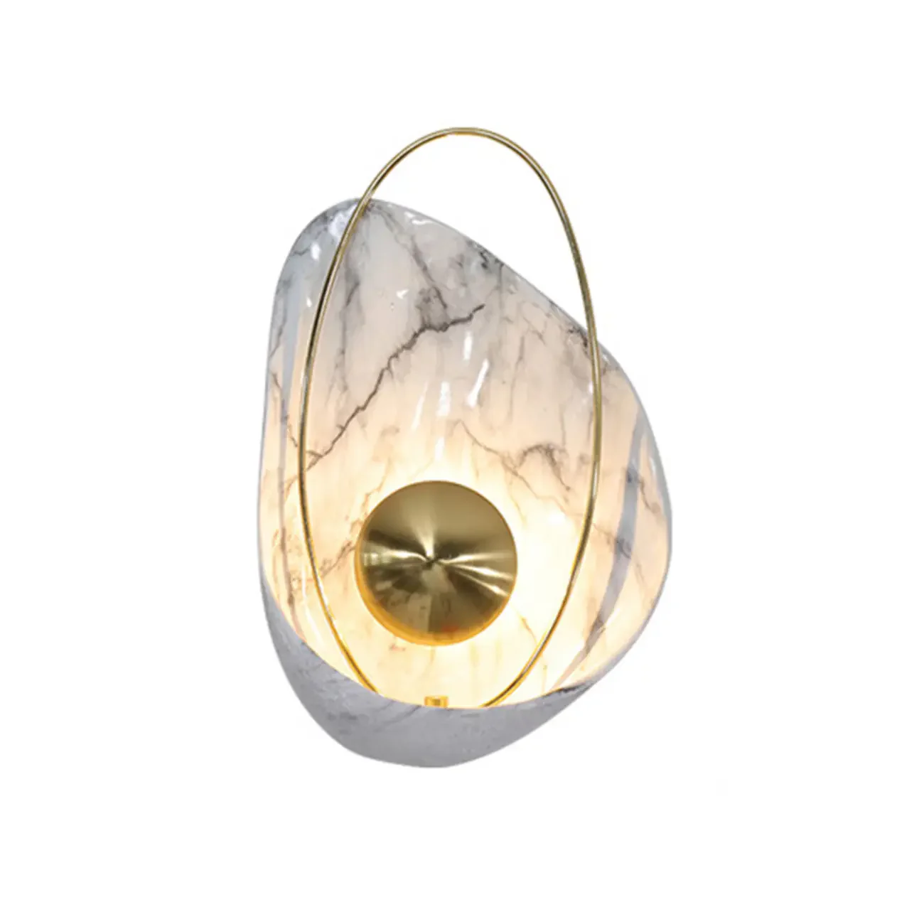 Unique Wall Sconce with Resin Shade for Bedroom Lighting
