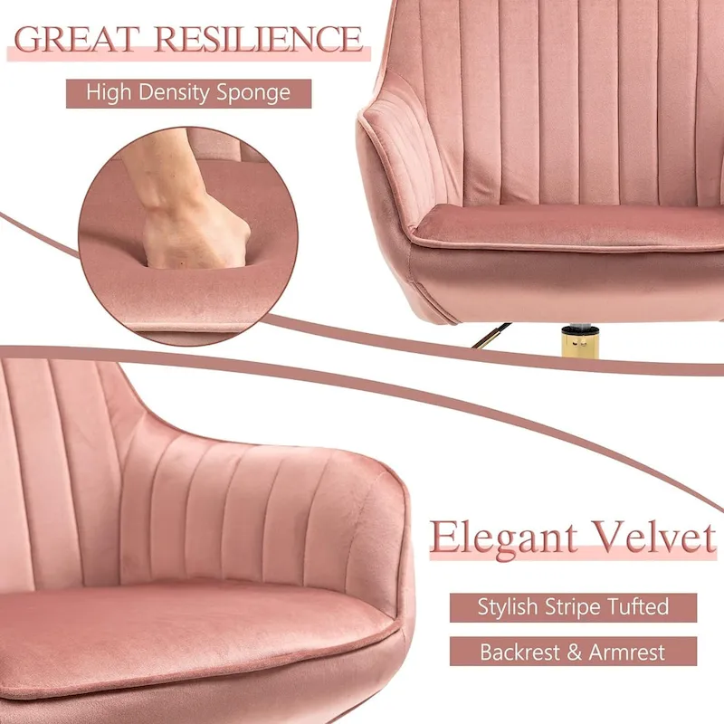 Howtai Swivel Home Office Chair with Rollers