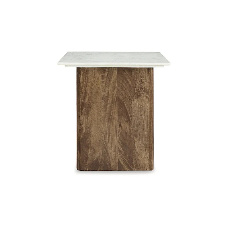 Signature Design by Ashley Isanti Light Brown/White End Table - 23.13 W x 23.13 D x 22.63 H