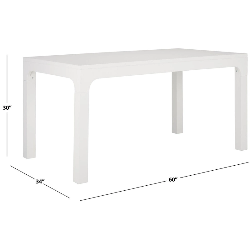 SAFAVIEH Elouise Rectangle Dining Table - 60 L x 34 W x 30 H - 60Wx34Dx30H
