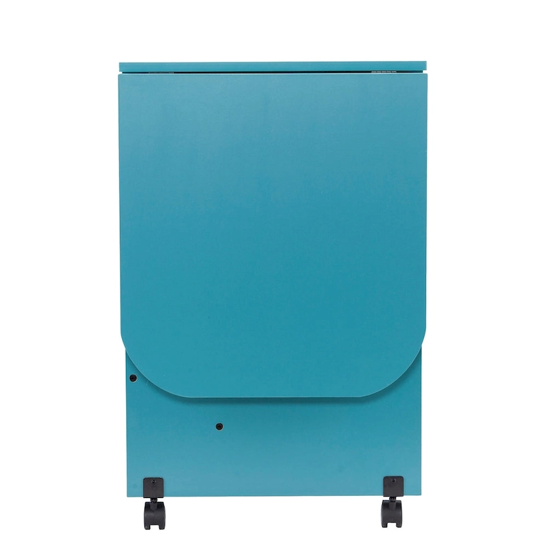 SEI Furniture Eastwick Expandable Rolling Sewing Table/Craft Station - Turquoise