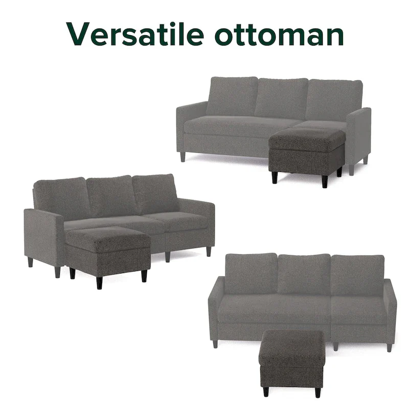 Convertible Sectional Sofa with Reversible Chaise