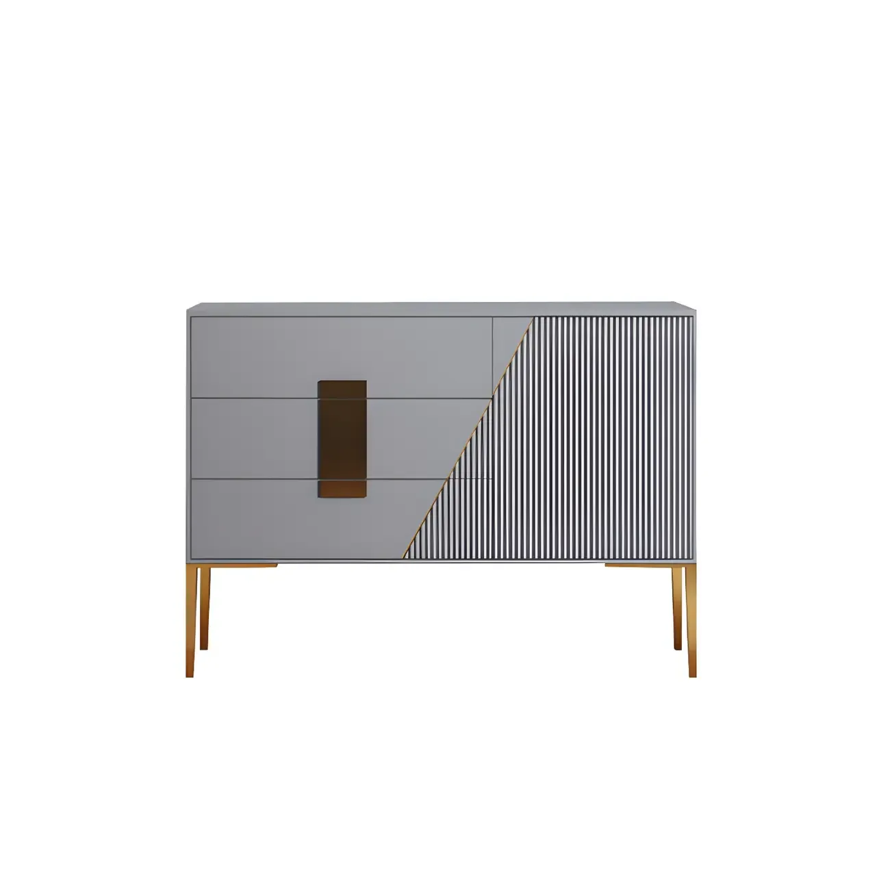 Glam Sleek Wooden Sideboard with Drawers