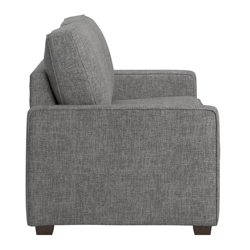 Fabric-cushioned square armchair sofa