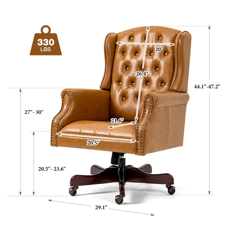 Classic Executive Office Chair High Back Wingback Boss Chair