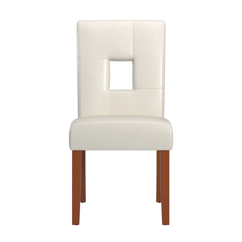 Alsace White Faux Leather Dining Chairs (Set of 2) by iNSPIRE Q Classic - Dining Chair