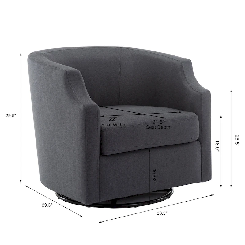 Swivel Glider Barrel Chair
