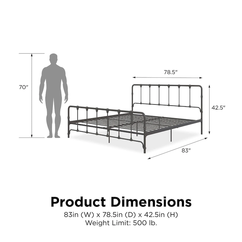Avenue Greene Sandy Farmhouse Metal Bed