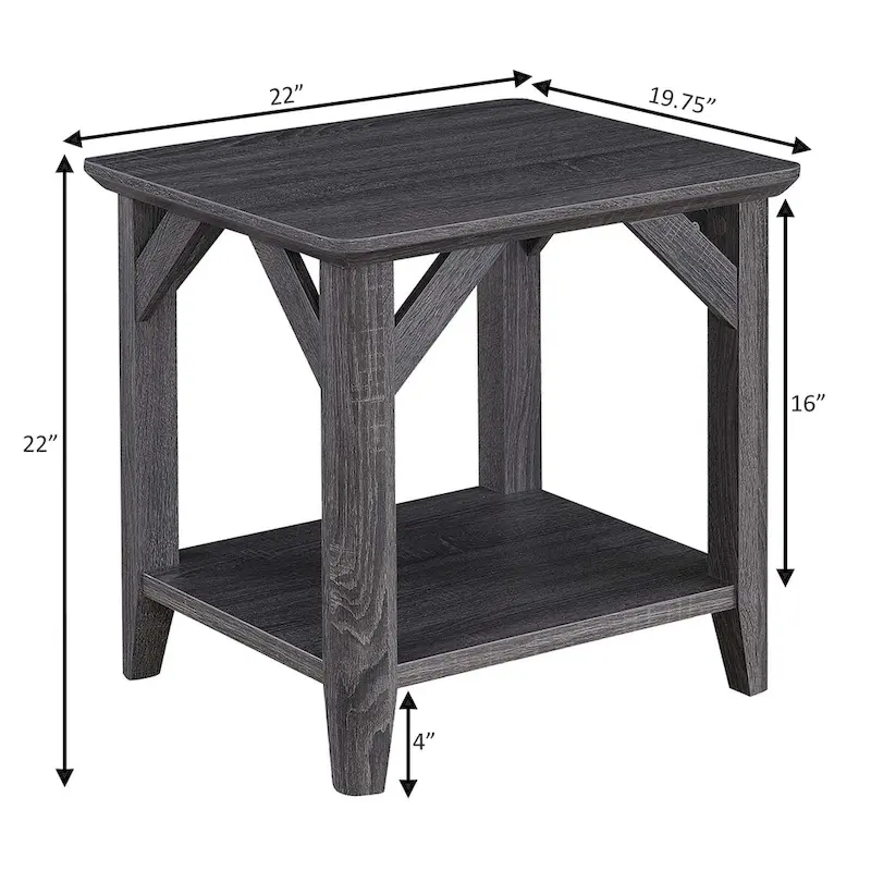 Convenience Concepts Winston End Table with Shelf