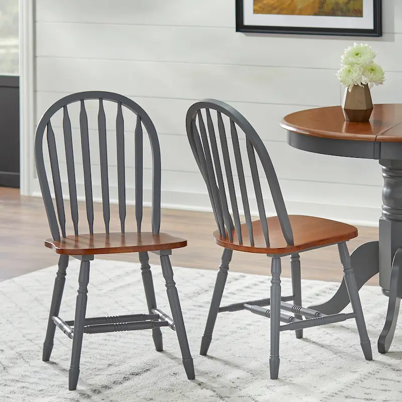 Spindle Back Dining Chair, Set of 2 – Multiple Colors