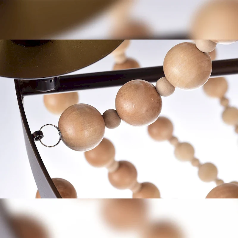 Crelimen 5-Light 22-Inch Wood Antique Bronze Pendant