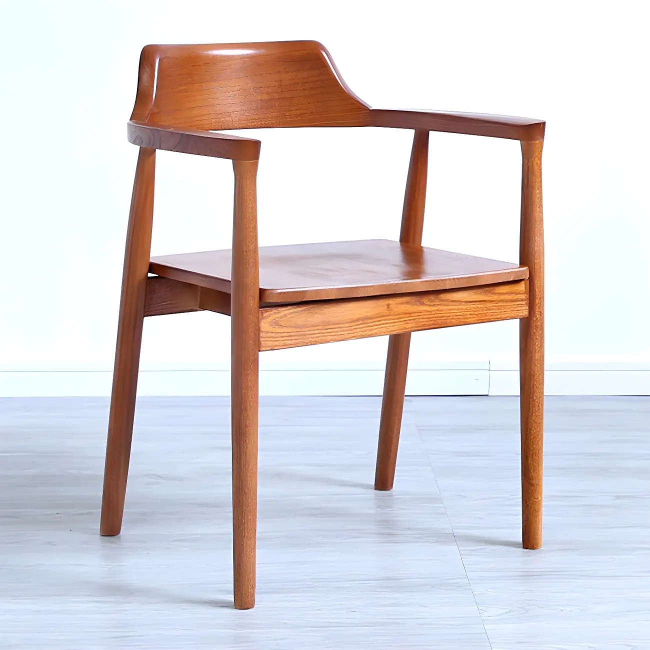 Mid Century Solid Wood Dining Chair Set of 2