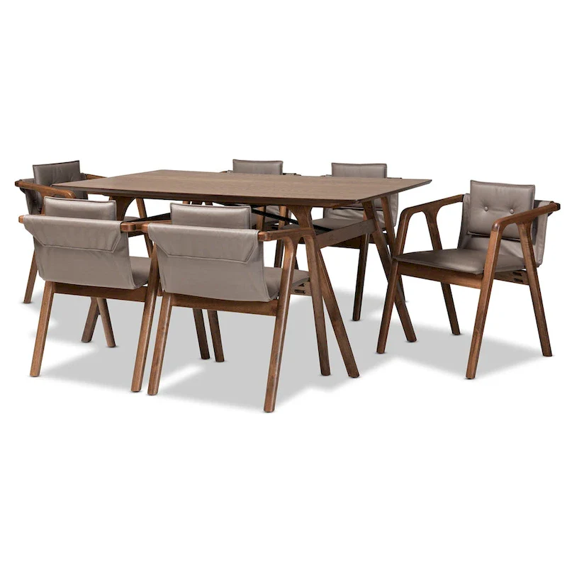 Mid-Century Modern 7-Piece Dining Set