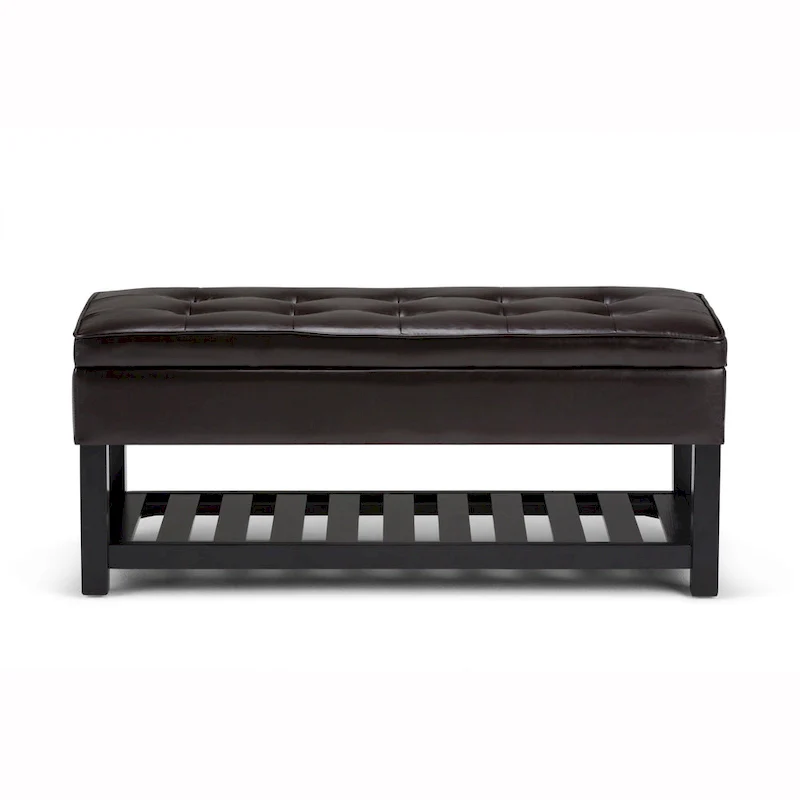 WYNDENHALL Essex 44 inch Wide Transitional Rectangle Ottoman Bench