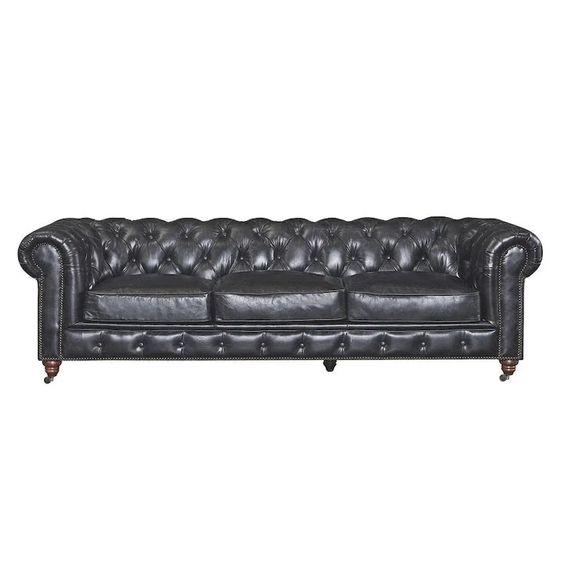 Century Chesterfield Sofa - Light Chestnut Leather