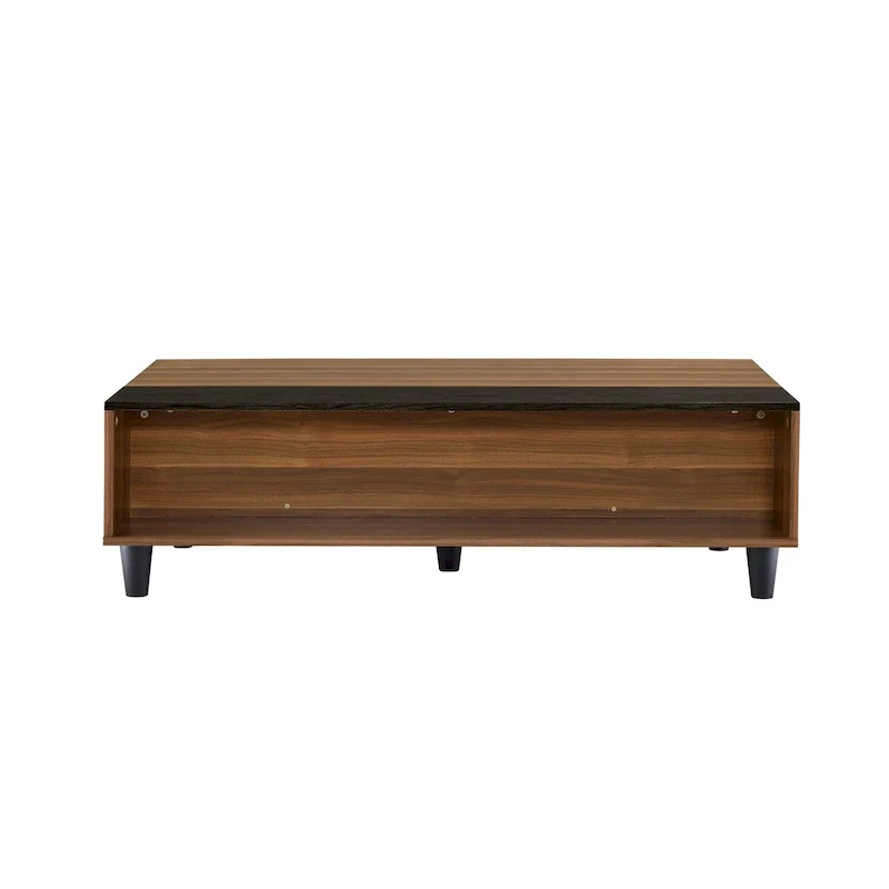 Avala Coffee Table w/Lift Top in Walnut & Black