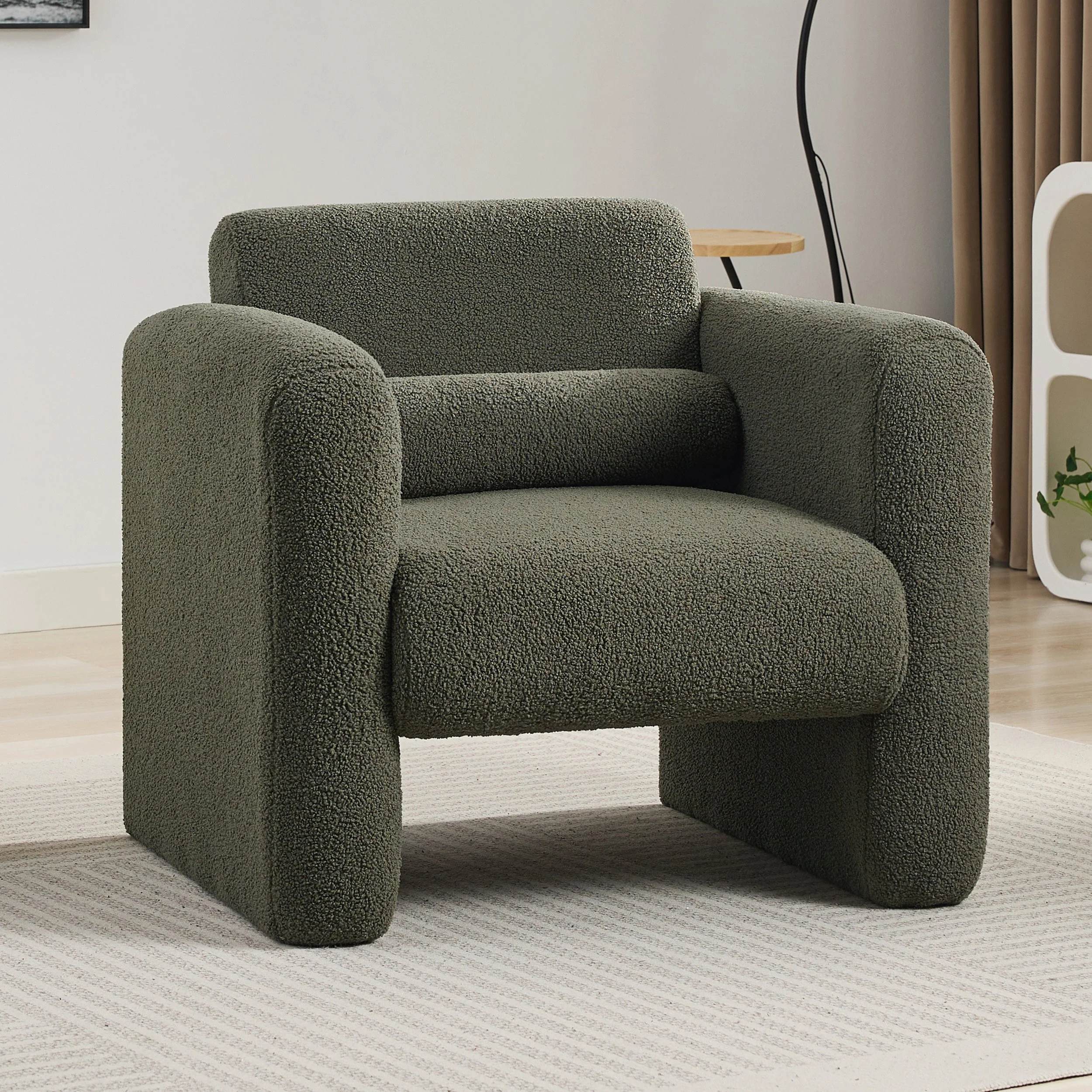Walker Edison | Sherpa Modern Cloud Accent Chair