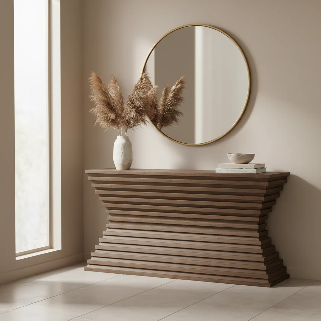 Brown Sofa Table - 72 W x 18 D x 34.75 H