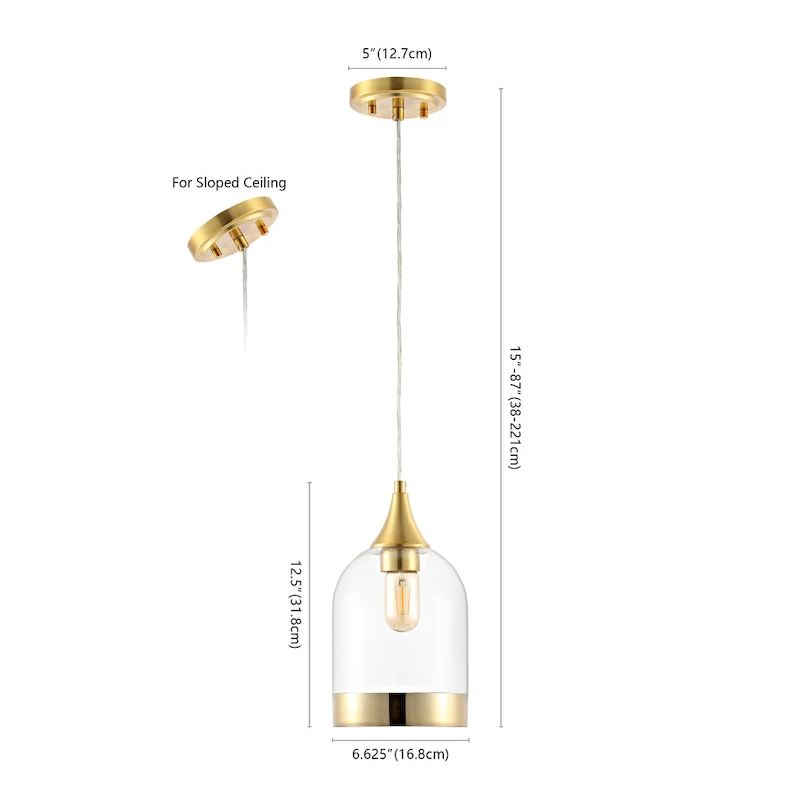 SAFAVIEH Lighting Anouschka 6.7-inch Pendant - 10  W x 10  D x 12  H - Gold - 10Wx10Dx12H