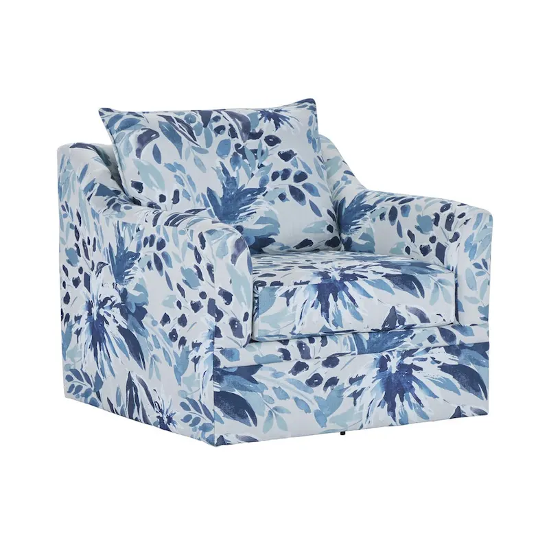 New Classic Furniture Anatasia Pillow Back Swivel Chair, Made in USA