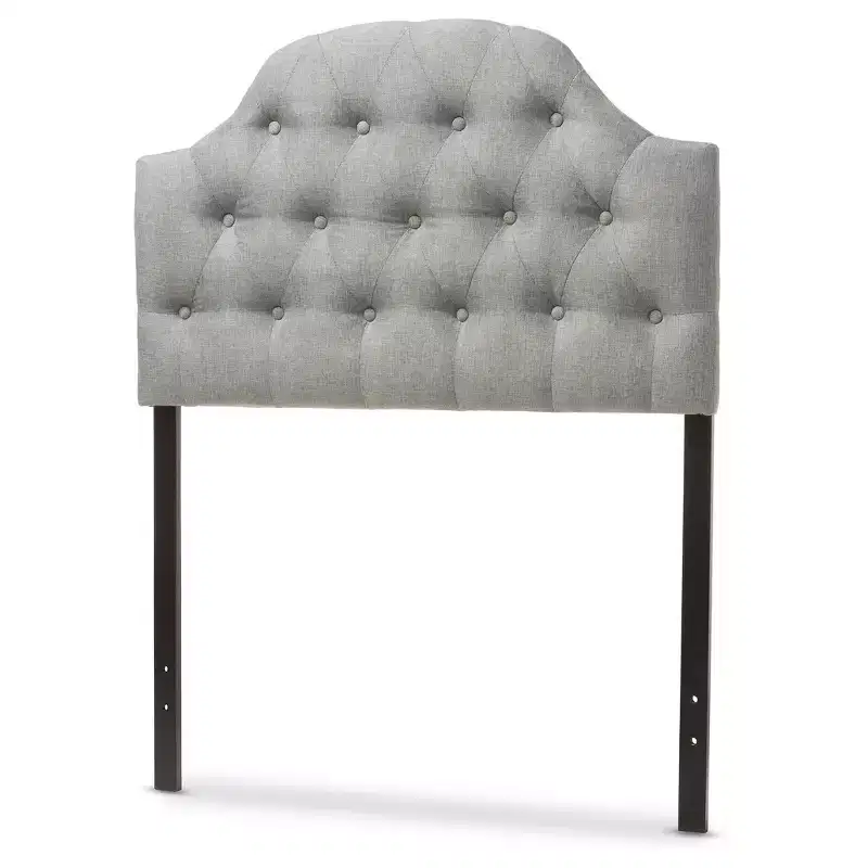Morris Modern And Contemporary Faux Leather Upholstered Button - Tufted Scalloped Headboard - Baxton Studio