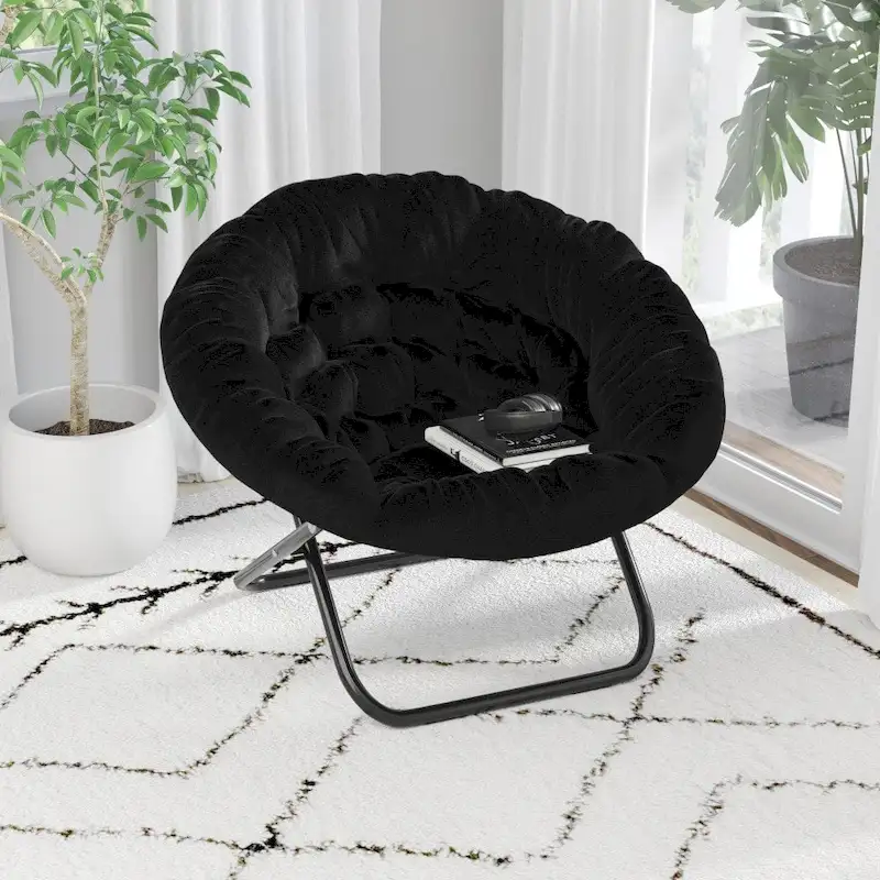 Folding XL Saucer Chair for Dorm or Bedroom