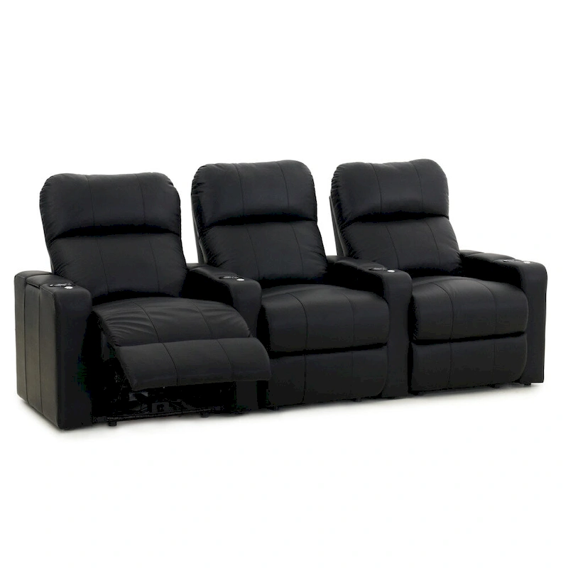 Octane Turbo XL700 Power Leather Home Theater Seating Set (Row of 3)