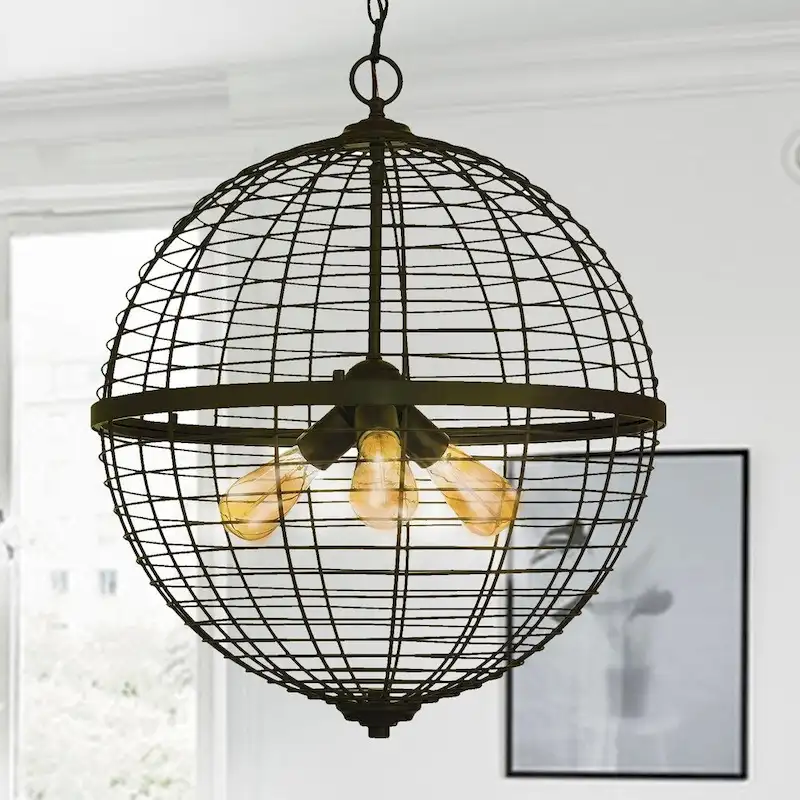 Caesar Oil Rubbed Bronze 3-Light Foyer Pendant