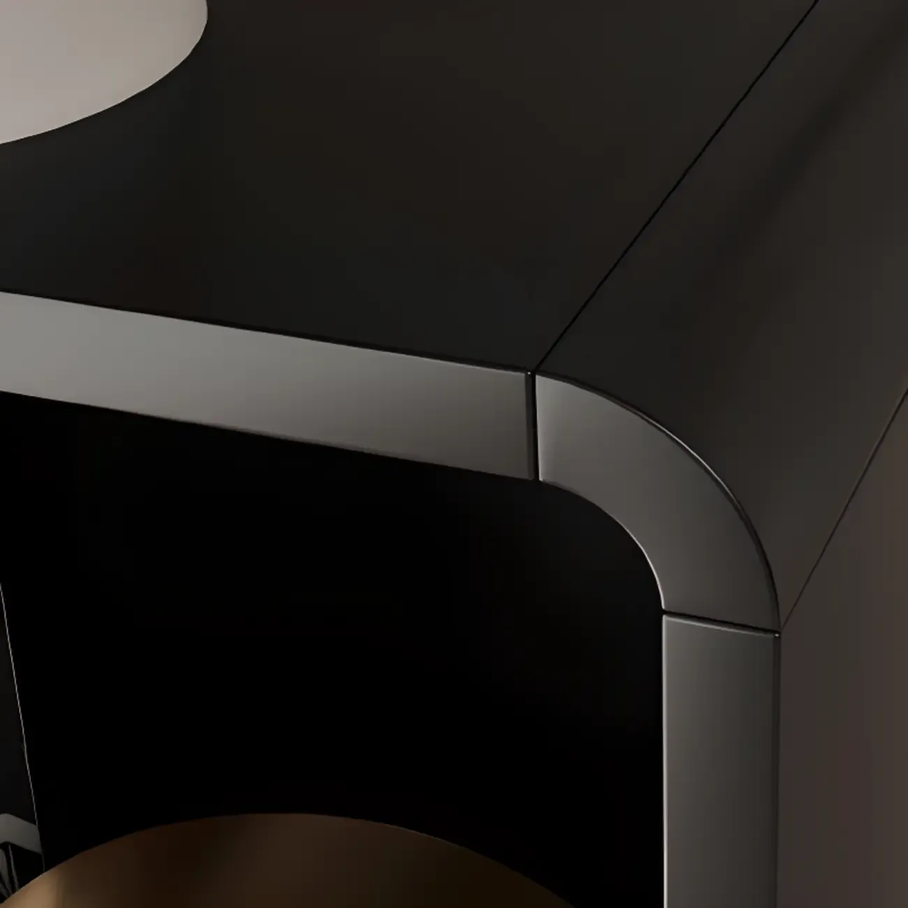 Narrow Black Wood 5-Tier Rolling Bookcase with Drawers