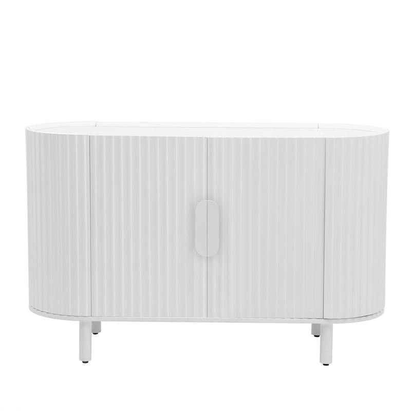 Curved Design Light Luxury Sideboard with Adjustable Shelves