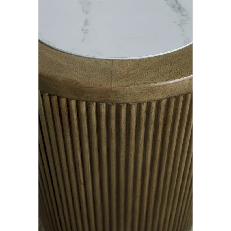 Signature Design by Ashley Camdill Light Brown/White End Table - 18.13  W x 18.13  D x 23.75  H