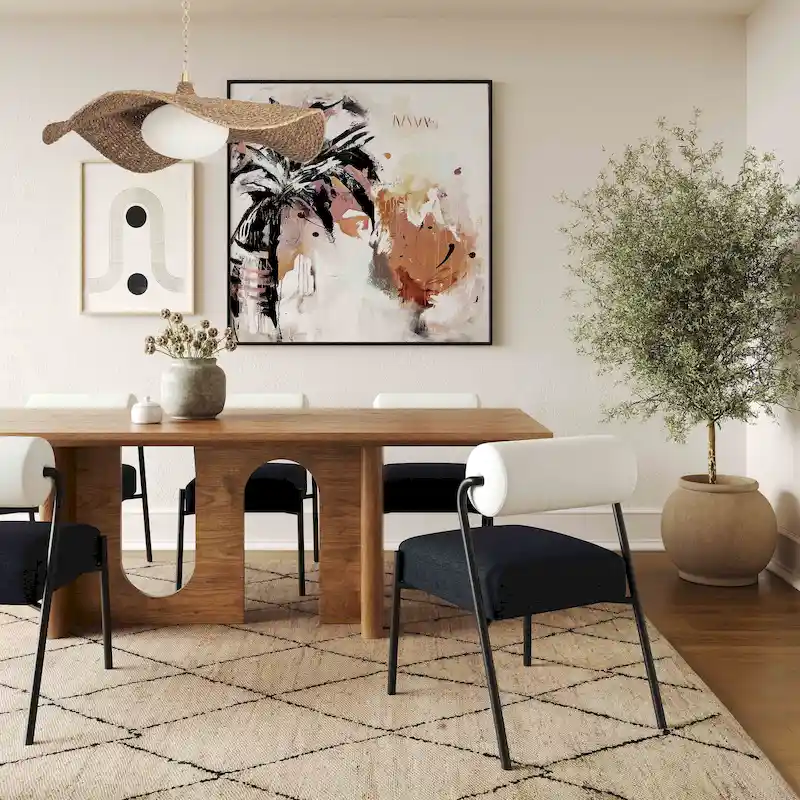 Satra Walnut Rectangular Dining Table - 92W x 39.3D x 30H