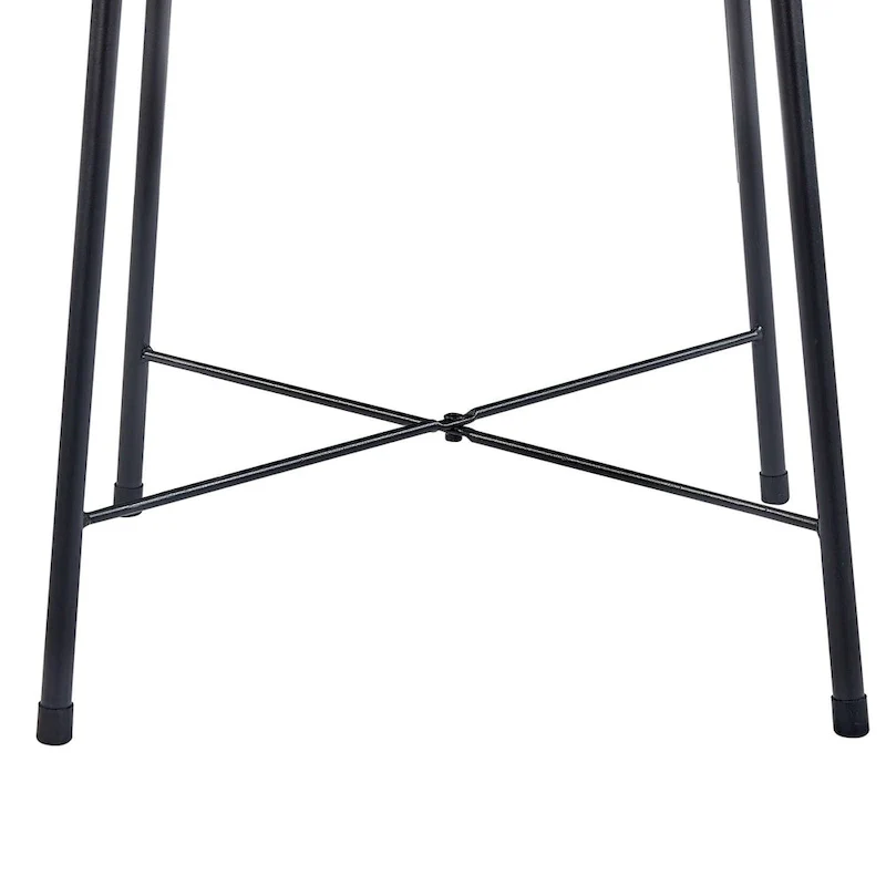 35.4  High Round Bar Table, Industrial Style Wood Top Bistro Pub/Breakfast Table