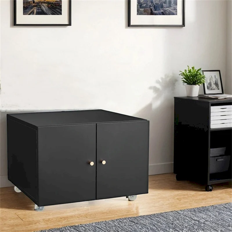 Office Furniture Copier Cabinet 2 Door Steel Stand Mobile Pedestal