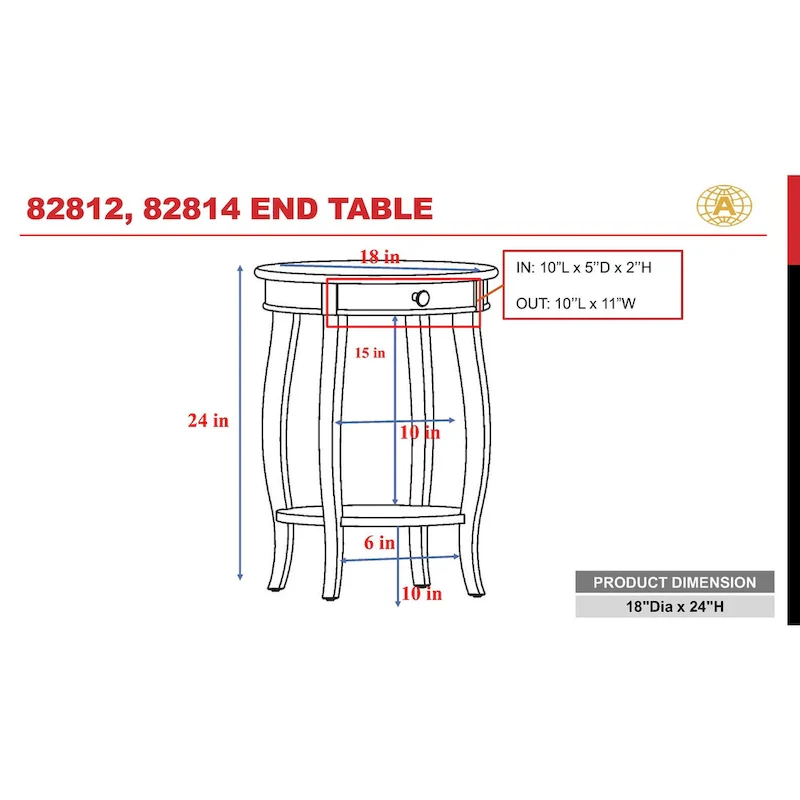 Traditional End Table