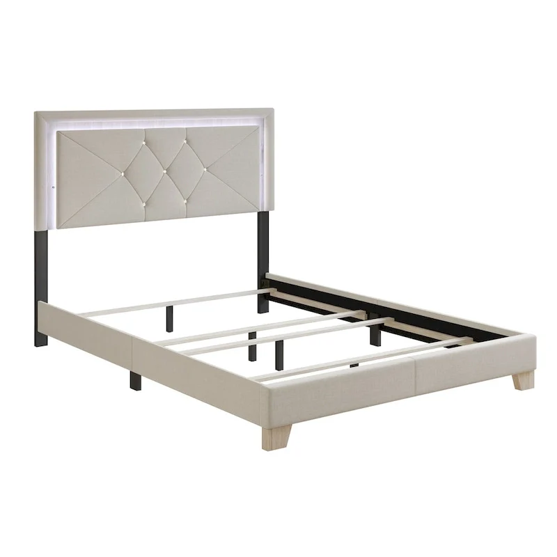 Perina Upholstered Panel Bed