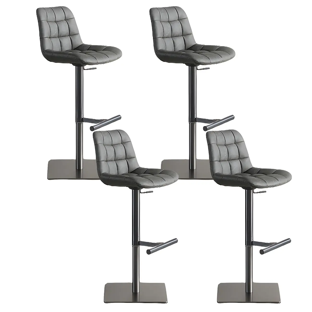 Modern Low Back Cushioned Swivel Adjustable Bar Stool