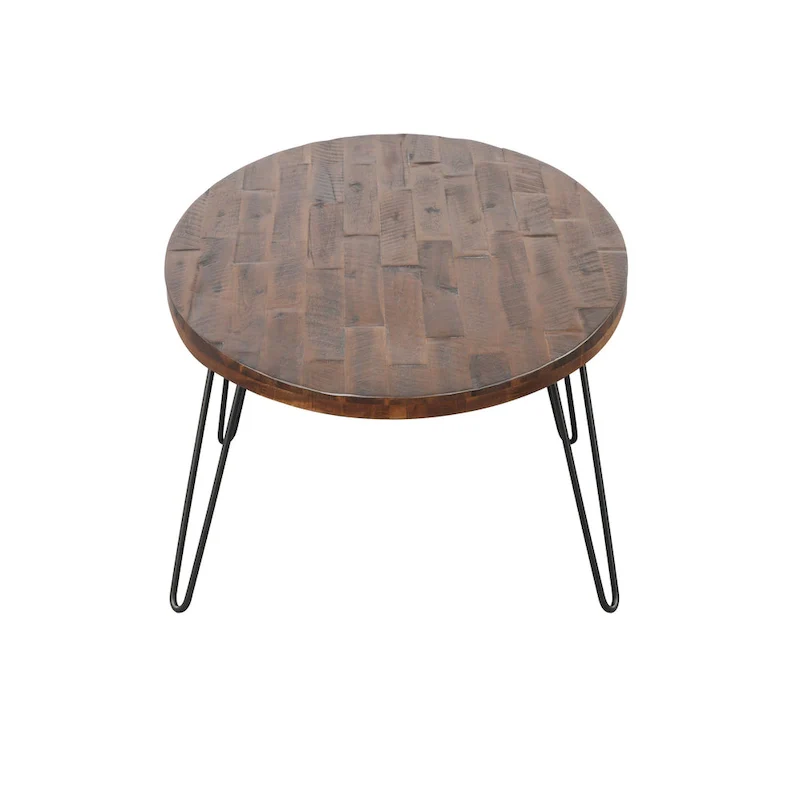 Raffles 44 Wood Oval Cocktail Table